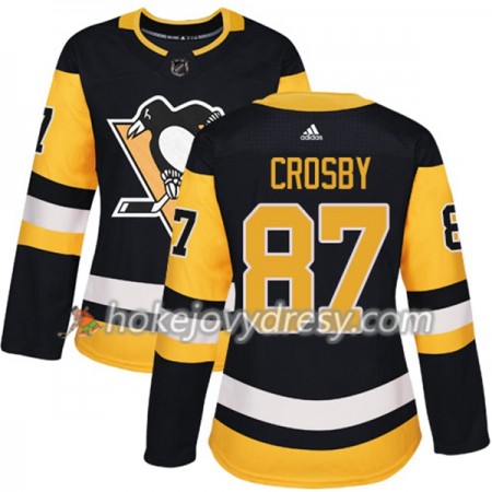 Dámské Hokejový Dres Pittsburgh Penguins Sidney Crosby 87 Adidas 2017-2018 Černá Authentic
